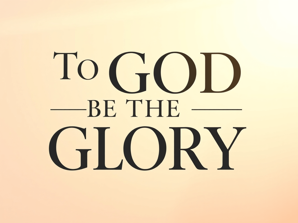 To God Be The&nbsp;Glory