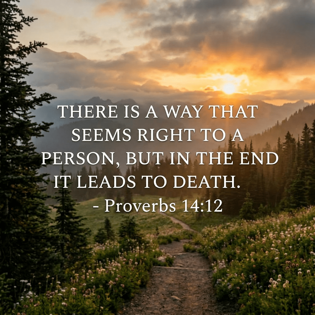 Proverbs 14:12: There is a way that seems right to a person, but in the end it leads to death.