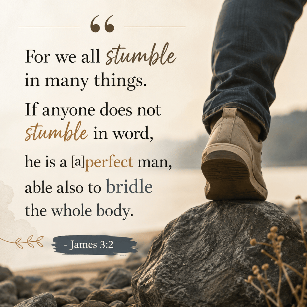 James 3:2 - We All Stumble and no human is perfect.